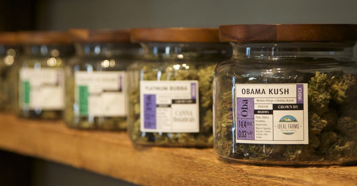Jars of cannabis